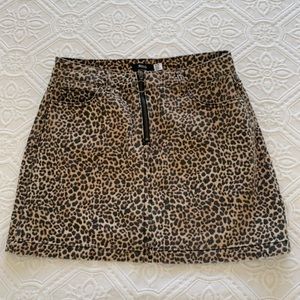 BDG Leopard Denim Skirt Urban Outfi…